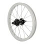 Bike Original - Roue Arrière 14" - Jante Alu Simple Paroi 20 Trous Argent - Moyeu Noir àÉcrous - Freinage sur Jante - Compatible