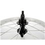 Bike Original - Roue Arrière 14" - Jante Alu Simple Paroi 20 Trous Argent - Moyeu Noir àÉcrous - Freinage sur Jante - Compatible