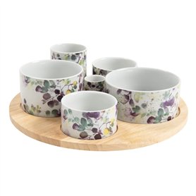 Table Passion - Service apéritif tournant Garden en porcelaine