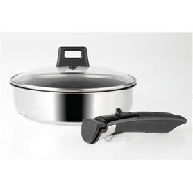 Sitram 714263 Sauteuse Arpège Inox Ø 24 cm - Manche amovible SITRAMOVIBLE