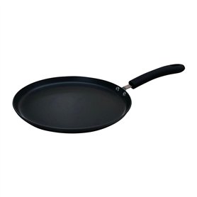 Sitram 714599 Crépière Aluminium pressé Noir Ø 28 cm - Revêtement anti-adhésif Whitford Xylan 2 couches sans PFOA - manche therm