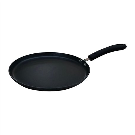 Sitram 714599 Crépière Aluminium pressé Noir Ø 28 cm - Revêtement anti-adhésif Whitford Xylan 2 couches sans PFOA - manche therm