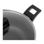 Sitram 715402 Faitout Aluminium pressé Ø24cm H10,5cm - Revêtement intérieur anti-adhésif sans PFOA - Coloris Noir - Couvercle Va