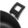 Sitram 715403 Faitout Aluminium pressé Ø28cm H12,5cm - Revêtement intérieur anti-adhésif sans PFOA - Coloris Noir - Couvercle Va