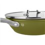 Sitram 715705 Sauteuse Aluminium Recyclé Ø 24 cm H 7 cm Vert Metallisé Revêtement intérieur sans PFOA - Manche en Inox Riveté, C