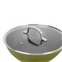 Sitram 715705 Sauteuse Aluminium Recyclé Ø 24 cm H 7 cm Vert Metallisé Revêtement intérieur sans PFOA - Manche en Inox Riveté, C