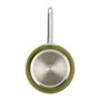 Sitram 715705 Sauteuse Aluminium Recyclé Ø 24 cm H 7 cm Vert Metallisé Revêtement intérieur sans PFOA - Manche en Inox Riveté, C