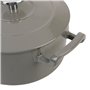 Sitram 716040 COCOTTE Sitrabella Ronde en fonte émaillée Ø20 cm - 2,5 litres - Extérieur émail Gris intérieur Blanc - toutes sou