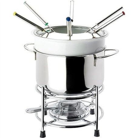 Beka 14300594 Roma Service à fondue 11 pièces en acier inoxydable