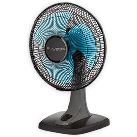 Rowenta VU2110F0 Ventilateur de Table Essential Compact 25 cm Oscillation 2 Vitesses 28W Ventilation Bureau Noir