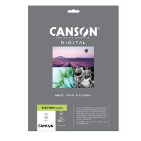 CANSON Digital - Everyday Glossy - Pochette 15 feuilles de papier photo brillant A4 - 200g/m²