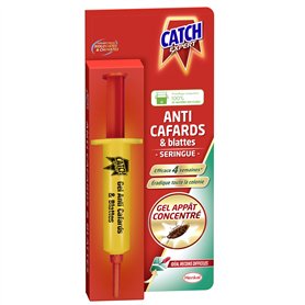Catch Expert Cafards Blattes – Seringue (10g) – Anti-Cafards & Blattes – Gel Appât idéal recoins difficiles