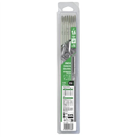 GYS - 14 Électrodes enrobées inox 316L Ø 1