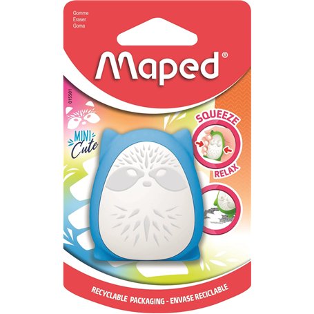 Maped - Gommes Squeeze Mini Cute - Gomme Relaxante Squeeze qui se Presse - Fort Pouvoir d'Effaçage - Sans PVC