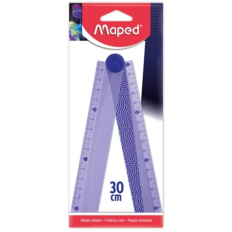 Maped - Règle pliable 2 en 1 - Règle 15/30cm - Règle en Plastique Décorée - Gamme Deepsea Paradise