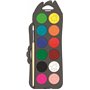 Maped - Palette de Peinture à l'Eau - 12 Pastilles de Gouache, Pinceau inclus - Couleurs Vives et Pigmentées - Format Nomade Ref