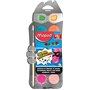 Maped - Palette de Peinture à l'Eau - 12 Pastilles de Gouache, Pinceau inclus - Couleurs Vives et Pigmentées - Format Nomade Ref