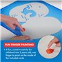 Maped Creativ - Kit de Peinture au Doigt - Mallette avec 4 Fiches à Peindre, 3 Tubes de Peinture 75 ml, 2 Planches de Stickers e