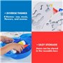 Maped Creativ - Kit de Peinture au Doigt - Mallette avec 4 Fiches à Peindre, 3 Tubes de Peinture 75 ml, 2 Planches de Stickers e