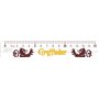 Maped - Set de Papeterie Gryffondor 4 Pièces - 1 Règle Transparente 15cm + 1 Taille-Crayons 1 Trou + 1 Gomme + 1 Crayon Papier H