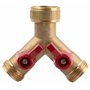 Nez de robinet mâle 20x27 laiton 2 sorties | Boutté