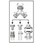 Nez de robinet mâle 20x27 laiton 2 sorties | Boutté