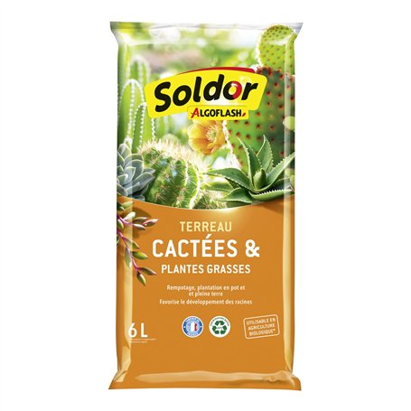 ALGOFLASH Terreau Cactées et Plantes Grasses