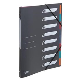OXFORD Trieur Standard 8 Compartiments A4 Couverture Polypro Coloris Assortis