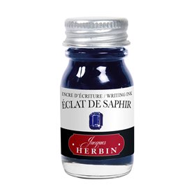 Jacques Herbin 11516T - Encre d'écriture et de dessin - Stylo-plumes et stylos roller - Eclat de saphir - 10 ml - Fabriqué en Fr