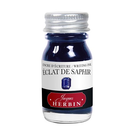 Jacques Herbin 11516T - Encre d'écriture et de dessin - Stylo-plumes et stylos roller - Eclat de saphir - 10 ml - Fabriqué en Fr
