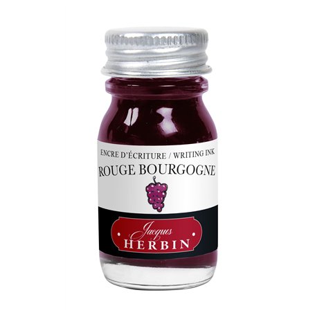 Jacques Herbin 11528T - Encre d'écriture et de dessin - Stylo-plumes et stylos roller - Rouge bourgogne - 10 ml - Fabriqué en Fr