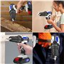 Perceuse Visseuse Sans Fil 21V, Visseuse Devisseuse Sans Fil avec 2 Batteries, 45Nm Max, 2 Vitesses, 25+1 Réglages de Couple, LE