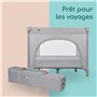 Bebeconfort Adonis, lit parapluie et parc bébé 2-en-1, 0-3 ans (15 kg), lit bébé pliable compact, fenêtre d’entrée latérale, gra