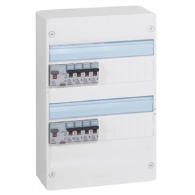 Legrand LEG93009 Tableau pré-équipé 2 rangées pour neuf ou rénovation inférieur à 35 m2