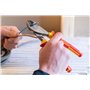 Stanley 0-84-004 Pince Coupante Diagonale 200 Mm Gamme FatMax - Poignée Bi Matière 1000V - Tête Chromé Inoxydable - Taillants Tr
