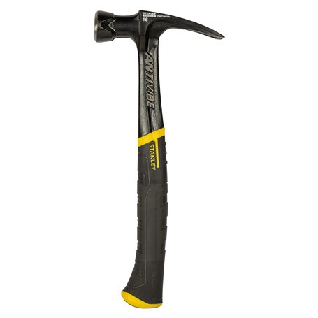 STANLEY FMHT1-51276 Marteau Arrache-Clous Forgé Droit Anti-Vibration 450G - Tête Compacte - Zone De Frappe Plus Large - Grip Ant