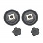 Set de 2 guides de couplage engrenage avec fleurs 5 branches Monsieur Cuisine connect | smart MCC MCS