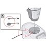Set de 2 guides de couplage engrenage avec fleurs 5 branches Monsieur Cuisine connect | smart MCC MCS