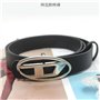 COOKOE Boucle ovale en métal pour homme et femme - Ceinture décorative de luxe - Ceinture polyvalente