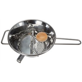GUILLOUARD 10760 Moulin à Légumes Inox D.24cm Premium Poignée Bois