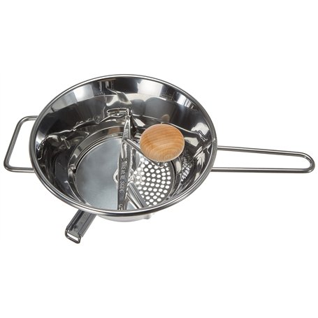 GUILLOUARD 10760 Moulin à Légumes Inox D.24cm Premium Poignée Bois