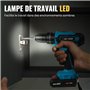 Perceuse Visseuse Sans Fil 21V, Visseuse Devisseuse Sans Fil avec 2 Batteries 2.0Ah, 32Nm, 25+3 Réglages de Couple, 2 Vitesses, 