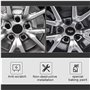 dzggs 4 pièces Auto Cache Moyeux pour DS 3 / DS 3 Crossback/DS 4 / DS 5 / DS 7 / DS 7 Crossback/DS 9, ABS Aluminium Enjoliveur C