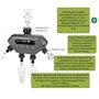 Jardibric - Programmateur d'Arrosage Nez de Robinet Bluetooth 4 Voies : Réglage de 1min à 6h, Fréquence de 1h à 7 Jours, 1 Progr
