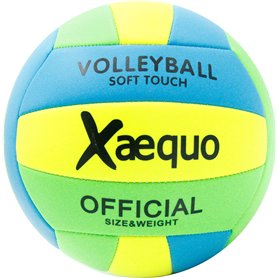 Ballon de Beach Volley Fluo en Cuir Cousu - Taille et Poids Officiel - Volleyball Soft Touch