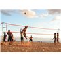 Ballon de Beach Volley Fluo en Cuir Cousu - Taille et Poids Officiel - Volleyball Soft Touch