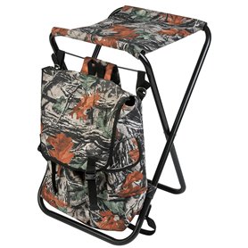 Januel - Siège Bruyère - Siège Pliant - avec Sac à Dos 25l - Pieds Métal - Assise Toile - Hauteur 60cm - Loisirs Nature Outdoor