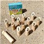 BLUE SKY - 12 Quilles Nordiques - Jeu d'Adresse et de Plein Air - 049712 - Beige - Bois - 15 cm - Jouet Enfant - À Partir de 6 A