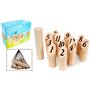 BLUE SKY - 12 Quilles Nordiques - Jeu d'Adresse et de Plein Air - 049712 - Beige - Bois - 15 cm - Jouet Enfant - À Partir de 6 A
