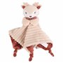 DODO D'AMOUR - Doudou Carré - Biche - 053970 - Crème - Polaire - Cadeau Naissance - Peluche - Bébé - Doux - Lavable en Machine -